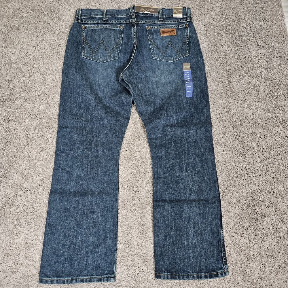 Wrangler Retro Slim Boot Jeans Men's 36X30 Blue Western Cowboy Ranchwear - Picture 2 of 11